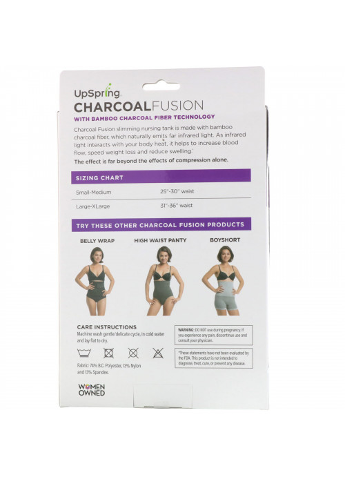 UpSpring, Charcoal Fusion, Slimming Nursing Tank, S-M, 1 Tank