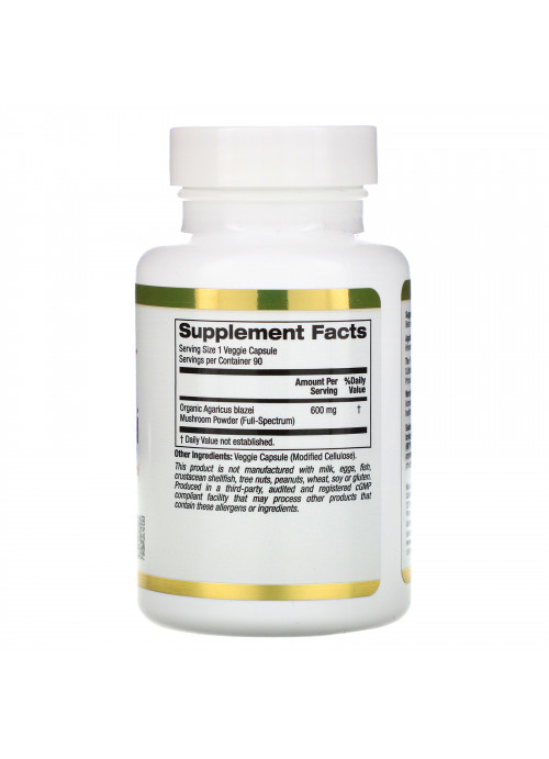 California Gold Nutrition, Agaricus Blazei, Full Spectrum, Organic Certified, 90 Veggie Capsules