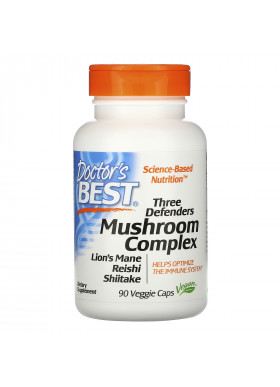 Doctor's Best, Three Defenders Mushroom Complex, 90 Veggie Caps