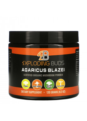 Exploding Buds, Agaricus Blazei, Certified Organic Mushroom Powder, 4.2 oz (120 g)