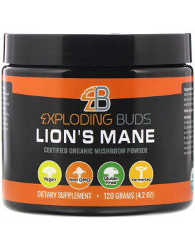 Exploding Buds, Lion's Mane, Certified Organic Mushroom Powder, 4.2 oz (120 g)