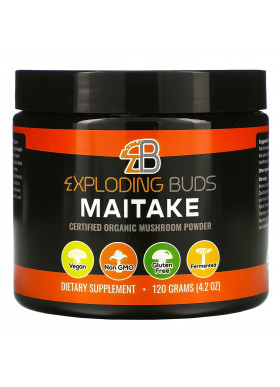 Exploding Buds, Maitake, Certified Organic Mushroom Powder,  4.2 oz (120 g)