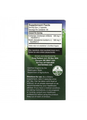 Fungi Perfecti, Hose Defense Mushrooms, Cordychii, Supports Stress & Fatigue Reduction, 120 Vegetarian Capsules