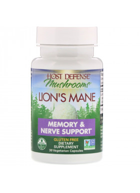 Fungi Perfecti, Lion's Mane, Memory & Nerve Support, 30 Vegetarian Capsules