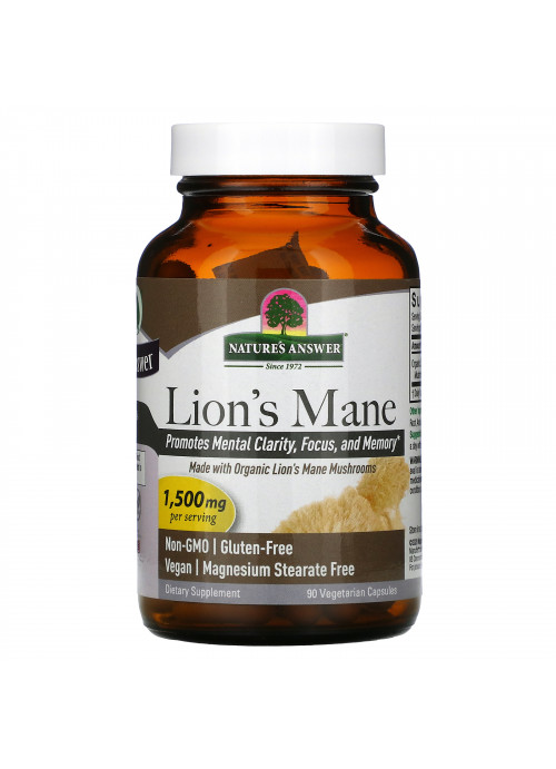 Nature's Answer, Lion's Mane, 1,500 mg, 90 Vegetarian Capsules