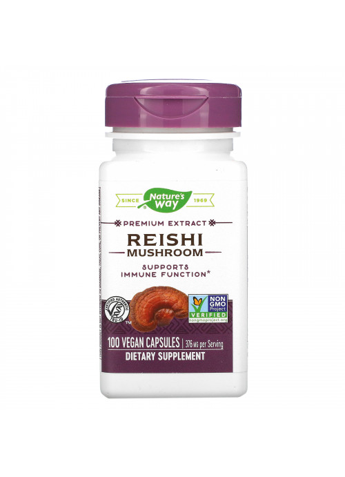 Nature's Way, Reishi Mushroom, 376 mg, 100 Vegan Capsules