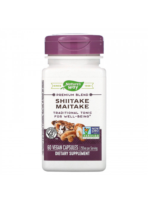 Nature's Way, Shiitake Maitake, 250 mg, 60 Vegetarian Capsules