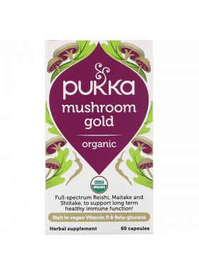 Pukka Herbs, Organic Mushroom Gold, 60 Capsules