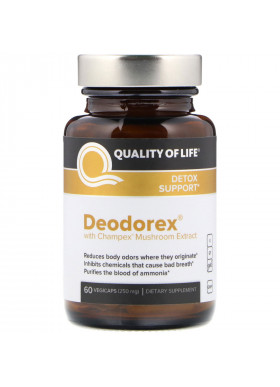 Quality of Life Labs, Deodorex, With Champex Mushroom Extract, 250 mg, 60 VegiCaps