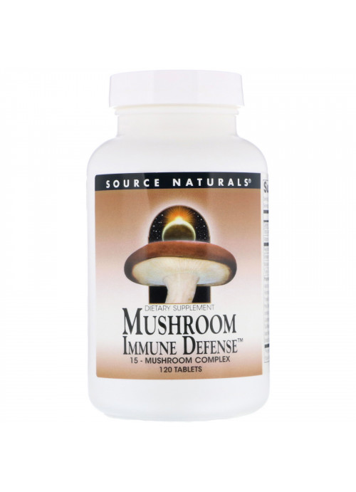 Source Naturals, Mushroom Immune Defense, 15-Mushroom Complex, 120 Tablets