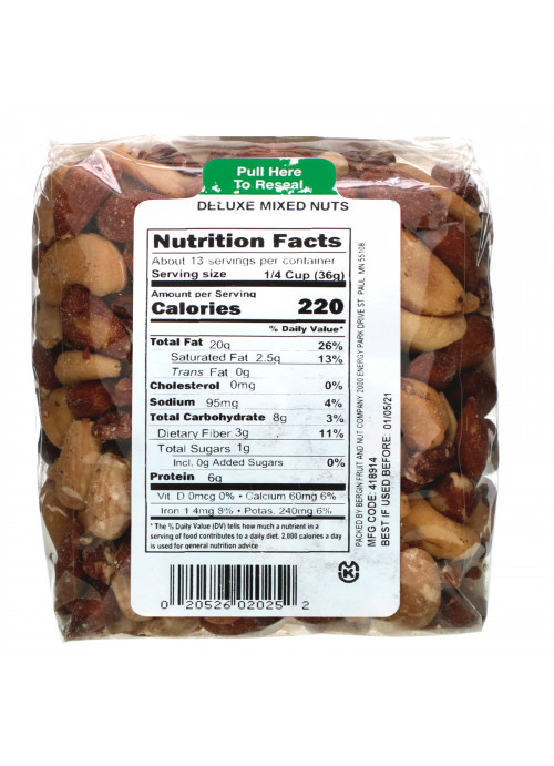 Bergin Fruit and Nut Company, Deluxe Mixed Nuts, 16 oz (454 g)