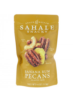 Sahale Snacks, Glazed Mix, Banana Rum Pecans, 4 oz (113 g)
