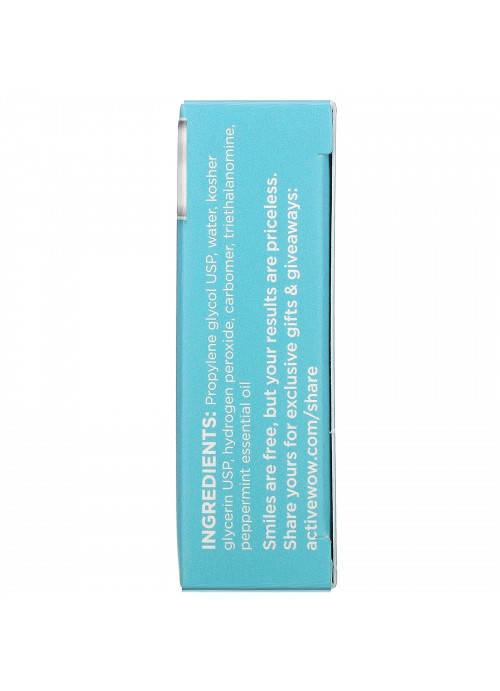 Active Wow, 24K White, Easy AF Teeth Whitening Pen with Mint Oil, 0.09 fl oz (2.5 ml)