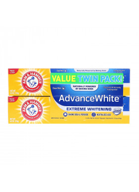 Arm & Hammer, AdvanceWhite, Extreme Whitening Toothpaste, Clean Mint, Twin Pack, 6.0 oz (170 g) Each