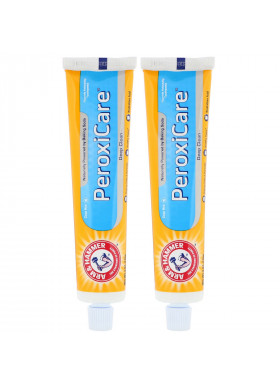 Arm & Hammer, PeroxiCare, Deep Clean, Fluoride Anticavity Toothpaste, Clean Mint, Twin Pack, 6.0 oz (170 g) Each