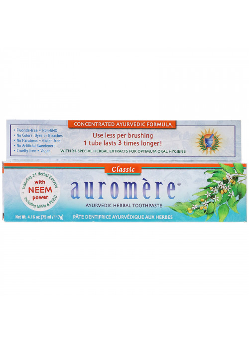Auromere, Ayurvedic Herbal Toothpaste, Classic, 4.16 oz (117 g)