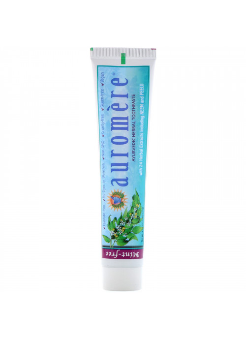Auromere, Ayurvedic Herbal Toothpaste, Mint-Free, 4.16 oz (117 g)