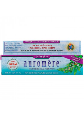 Auromere, Ayurvedic Herbal Toothpaste, Mint-Free, 4.16 oz (117 g)