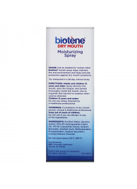 Biotene Dental Products, Dry Mouth Moisturizing Spray, Gentle Mint, 1.5 fl oz (44.3 ml)