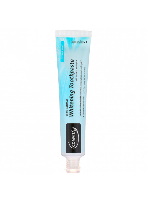 Comvita, 100% Natural Whitening Toothpaste with Baking Soda and Xylitol, Fluoride Free, Citrus Mint, 3.5 oz (100 g)