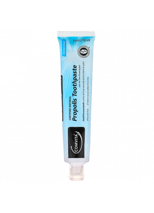 Comvita, Certified Natural Propolis Toothpaste with Tea Tree Oil and Xylitol, Fluoride Free, Fresh Mint, 3.5 oz (100 g)