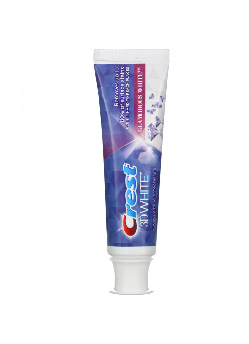 Crest, 3D White, Fluoride Anticavity Toothpaste, Glamorous White, 4.1 oz (116 g)