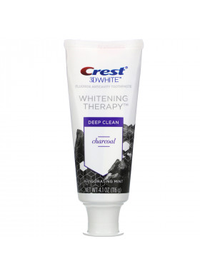 Crest, 3D White, Whitening Therapy, Fluoride Anticavity Toothpaste, Charcoal, Invigorating Mint, 4.1 oz (116 g)