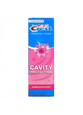 Crest, Kids, Fluoride Anticavity Toothpaste, For Ages 2+, Bubblegum Rush, 4.2 oz (119 g)