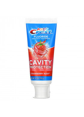 Crest, Kids, Fluoride Anticavity Toothpaste, For Ages 2+, Strawberry Rush, 4.2 oz (119 g)