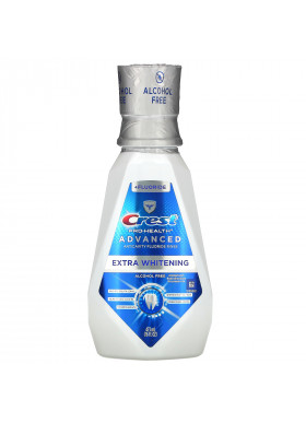 Crest, Pro Health Advanced, Extra Whitening Mouthwash + Fluoride, Alcohol Free, 16 fl oz (473 ml)