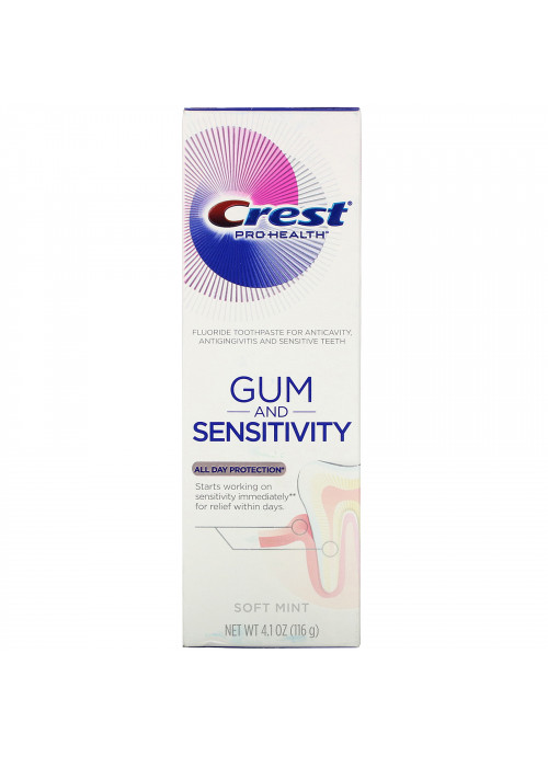 Crest, Pro Health, Gum & Sensitivity, Fluoride Toothpaste, Soft Mint, 4.1 oz (116 g)