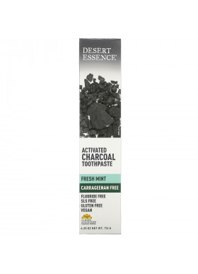 Desert Essence, Activated Charcoal Toothpaste, Fresh Mint, 6.25 oz (176 g)