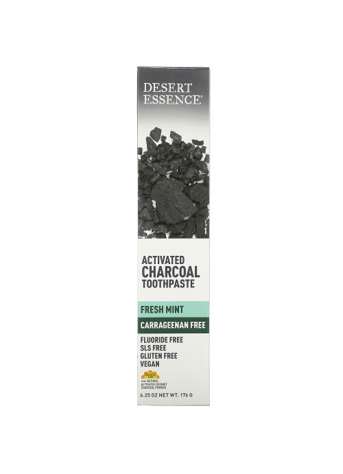 Desert Essence, Activated Charcoal Toothpaste, Fresh Mint, 6.25 oz (176 g)