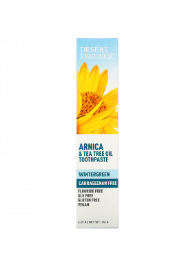 Desert Essence, Arnica & Tea Tree Oil Toothpaste, Wintergreen,  6.25 oz (176 g)