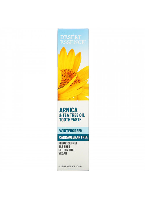 Desert Essence, Arnica & Tea Tree Oil Toothpaste, Wintergreen,  6.25 oz (176 g)