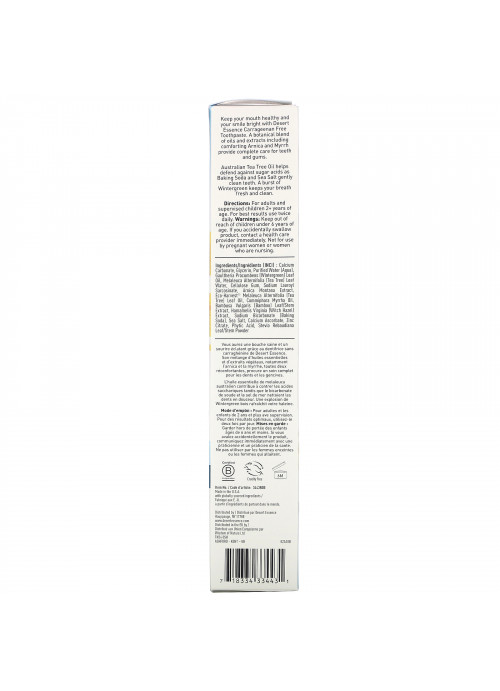 Desert Essence, Arnica & Tea Tree Oil Toothpaste, Wintergreen,  6.25 oz (176 g)