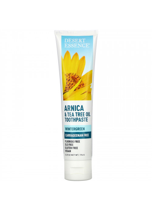 Desert Essence, Arnica & Tea Tree Oil Toothpaste, Wintergreen,  6.25 oz (176 g)