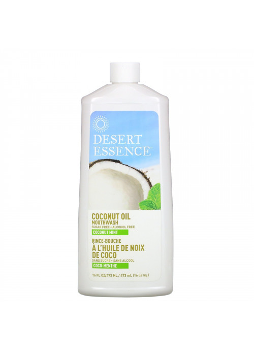 Desert Essence, Coconut Oil Mouthwash, Coconut Mint, 16 fl oz (473 ml)