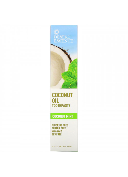 Desert Essence, Coconut Oil Toothpaste, Coconut Mint, 6.25 oz (176 g)