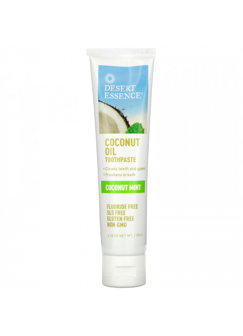 Desert Essence, Coconut Oil Toothpaste, Coconut Mint, 6.25 oz (176 g)