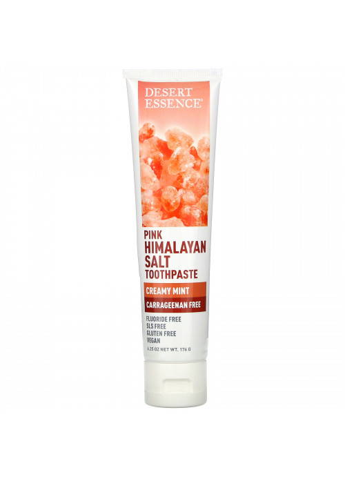Desert Essence, Pink Himalayan Salt Toothpaste, Creamy Mint, 6.25 oz (176 g)