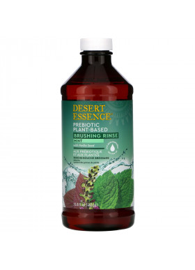 Desert Essence, Prebiotic, Plant-Based Brushing Rinse, Mint, 15.8 fl oz (467 ml)