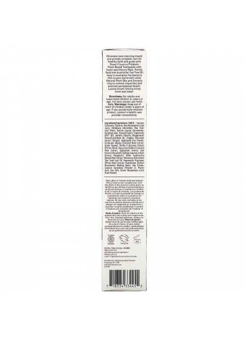 Desert Essence, Prebiotic, Plant-Based Toothpaste, Gingermint,  6.25 oz (176 g)