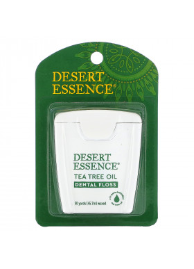 Desert Essence, Tea Tree Oil Dental Floss, Waxed, 50 Yds (45.7 m)