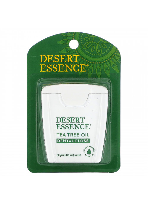 Desert Essence, Tea Tree Oil Dental Floss, Waxed, 50 Yds (45.7 m)