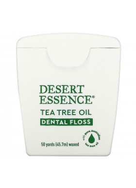 Desert Essence, Tea Tree Oil Dental Floss, Waxed, 50 Yds (45.7 m)