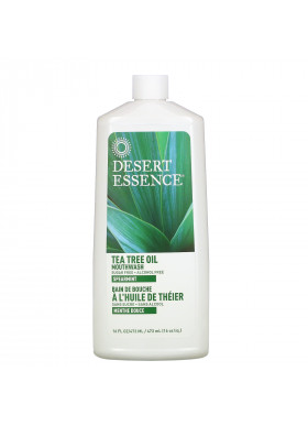 Desert Essence, Tea Tree Oil Mouthwash, Spearmint, 16 fl oz (473 ml)