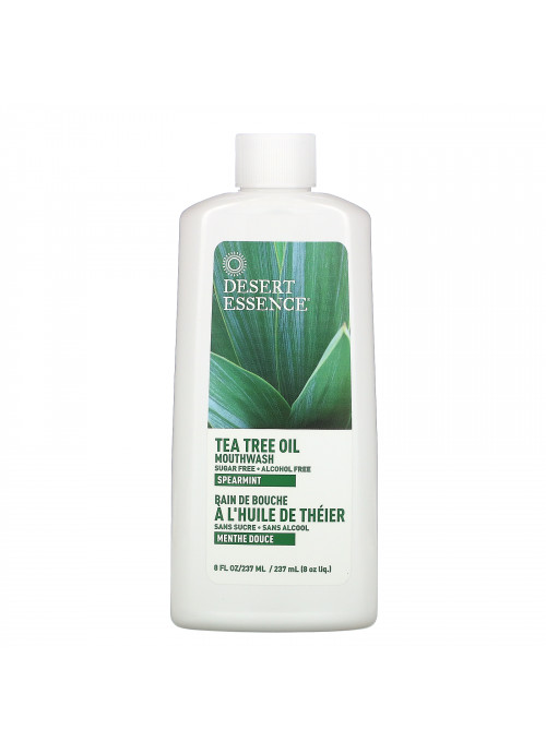 Desert Essence, Tea Tree Oil Mouthwash, Spearmint , 8 fl oz (237 ml)