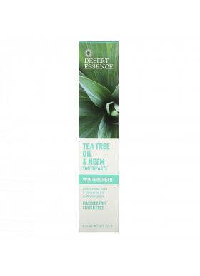 Desert Essence, Tea Tree Oil & Neem Toothpaste, Wintergreen, 6.25 oz (176 g)