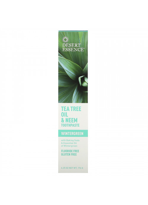 Desert Essence, Tea Tree Oil & Neem Toothpaste, Wintergreen, 6.25 oz (176 g)